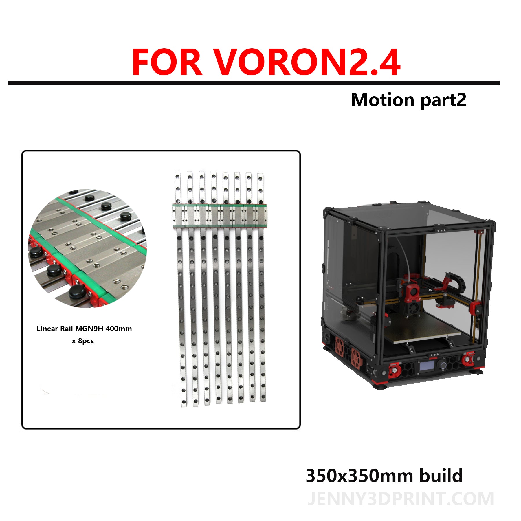 Linear rails kit for Voron 2.4 350x350 mm Motion part2